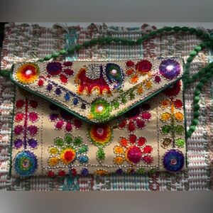 Embroidered Shoulder Bag